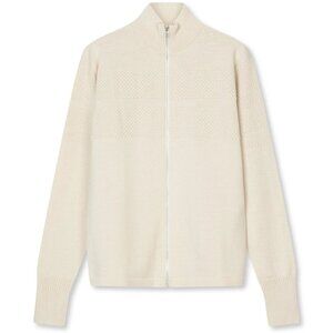 Mads Norgaard Wool Klemens Zip Knit (Vanilla Ice)
